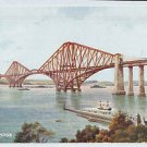 C4840cgt UK Forth Bridge Steam Train vintage postcard