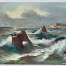 C8495cgt UK IOW Freshwater Bay Natural Arch vintage postcard