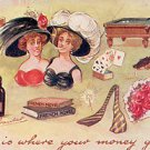 B5900aps Humour This Is Where Your Money Goes Dauber vintage postcard