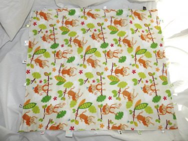 Neutral Monkey Tag Blanket
