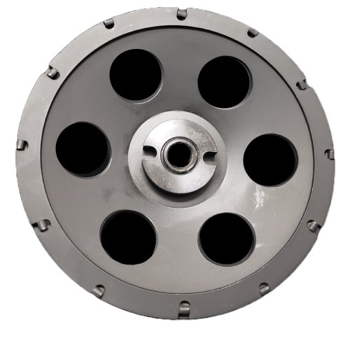 7" PCD cupwheel - 12 small PCD segments - 5/8 - 7/8