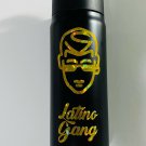 Bad Bunny Latino Gang 18oz Stainless Steel Vacuum Water Bottle Black Gold