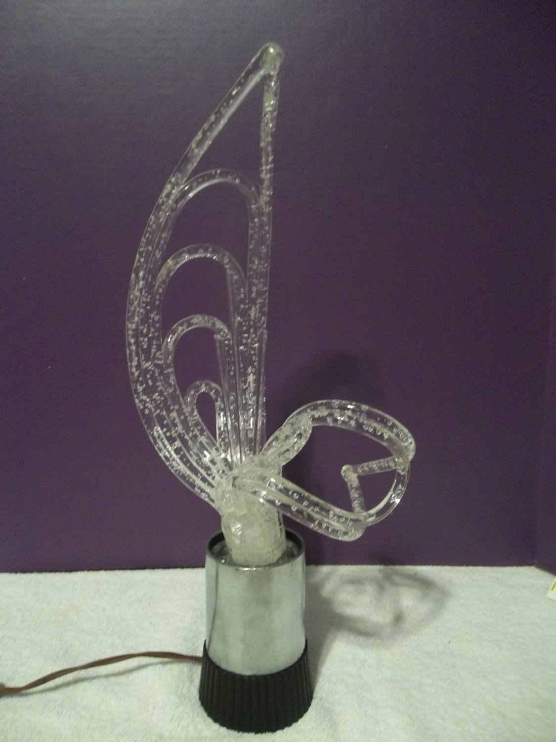 VTG Lucite Acrylic Lamp By Lights Fantastic Sculpture Mid