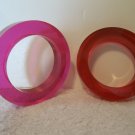 (10) Vintage Fuchsia & Cranberry Lucite Acrylic Bangle BANGLES Estee Lauder