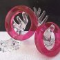 (2) Vintage NOS Fuschia Lucite Acrylic Bangle BANGLES Bracelets Estee Lauder