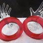 (2) Vintage NOS Cranberry Lucite Acrylic Bangle BANGLES Bracelets Estee Lauder