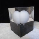 Vintage Op Art Lucite Acrylic Kinetic Sculpture Cube Enzo Mari Space Age 2657