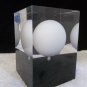 Vintage Op Art Lucite Acrylic Kinetic Sculpture Cube Enzo Mari Space Age 2657