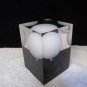 Vintage Op Art Lucite Acrylic Kinetic Sculpture Cube Enzo Mari Space Age 2657