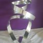 Vintage Tall Modern Kinetic Abstract Signed Dan Murphy Sculpture Ribbon Metal Lucite 2853