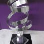 Vintage Tall Modern Kinetic Abstract Signed Dan Murphy Sculpture Ribbon Metal Lucite 2853