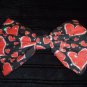 Mini Valentine's Day Bow "Sparkle" Red Hearts Black Fashion Hair Bow w/snapclip