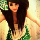 St. Patrick's Day Giant "Green Shamrock Clovers" on White Hair Bow w/snapclip