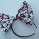 Valentine's Day SALE 5"x7" Hello Kitty Faces Scene Fashion Hair Bow w/snapclip