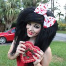 Valentine's Day SALE 5"x7" "Red Cupids on White" Fashion Hair Bow w/snapclip