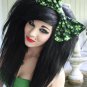St Pattrick's Day Bow Glittery Irish Shamrock Clovers 7"x10"  Huge w/snapclip