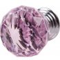 30mm Pink Round Crystal Glass Cabinet Knobs Drawer Furniture Handle Wardrobe