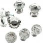 10 Pcs 30mm Crystal Clear Cabinet Knob Drawer Pull Handle Kitchen Door Wardrobe Hardware