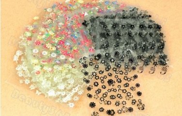 50 Sheet x 3D Design Tip Nail Art Sticker Decal Manicure Mix Color Flower Free Shipping