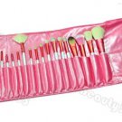 Free Shipping 20 Pcs Cosmetic Makeup Brush Set With Pink Bag