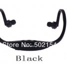 Black Wireless Headset Style Sport MP3 Player, TF Card MP3 Player, Digital Music Player