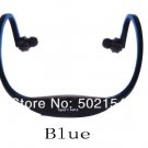 Blue Wireless Headset Style Sport MP3 Player, TF Card MP3 Player, Digital Music Player