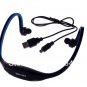 Blue Wireless Headset Style Sport MP3 Player, TF Card MP3 Player, Digital Music Player