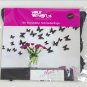 12pcs/pack 6big+6small PVC 3d decorative butterflies, can bend to vivd/black