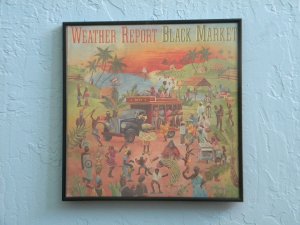 Framed Record Album  Cover - Weather Report -  Black Market  0026