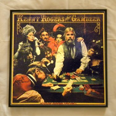Framed Vintage Record Album Cover  -  The Gambler  - Kenny Rogers  0053