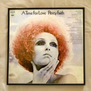 Framed Vintage Record Album Cover - A Time For Love -  Percy Faith  0078