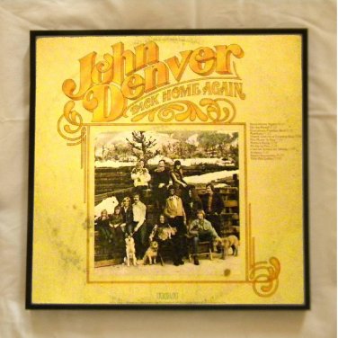 Back Home Again - John Denver - Framed Vintage Record Album Cover - 0094