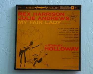 My Fair Lady - Rex Harrison and Julie Andrews - Framed Vintage Record Album Cover â�� 0113