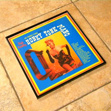 Joe "Fingers " Oshay plays Honky Tonk Piano - Framed Vintage Record Album Cover â�� 0114