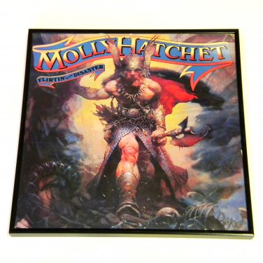 Flirtin With Disaster â�� Molly Hatchet - Framed Vintage Record Album Cover â�� 0126