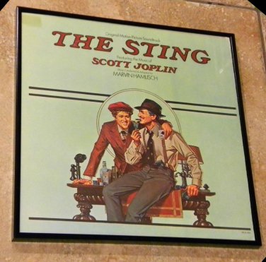 The Sting -  The Original Motion Picture Soundtrack - Framed Vintage Record Album Cover â�� 0148