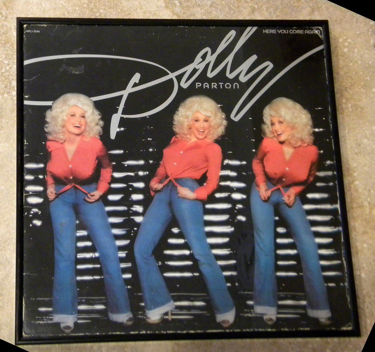 Here You Come Again Dolly Parton Framed Vintage Record Album Cover 0175 8132