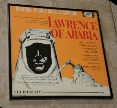 Lawrence of Arabia - Original Soundtrack Recording - Framed Vintage Record Album Cover â�� 0186