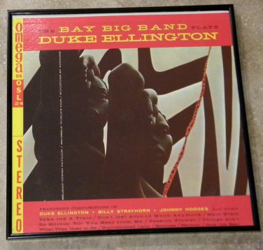 The Bay Big Band Plays Duke Ellington - Framed Vintage Record Album Cover â�� 0194