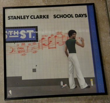 School Days -Stanley Clarke - Framed Vintage Record Album Cover â�� 0198