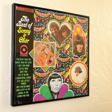 Best of Sonny and Cher - Framed Vintage Record Album Cover â�� 0211