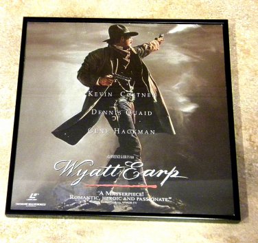 Wyatt Earp - Kevin Costner - Framed Vintage Laser Disc Cover