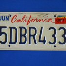 Vintage License Plate - California  5DBR433