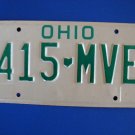 Vintage License Plate - Ohio  415 MVE