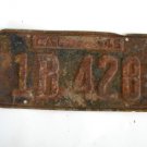 Antique License Plate – California 1945 1 B428