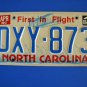Vintage License Plate - North Carolina DXY 873