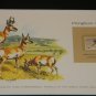 Matted Print and Stamp - Pronghorn Antelope - World Wildlife Fund