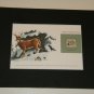 Matted Print and Stamp - White- Tailed Deer - World Wildlife Fund