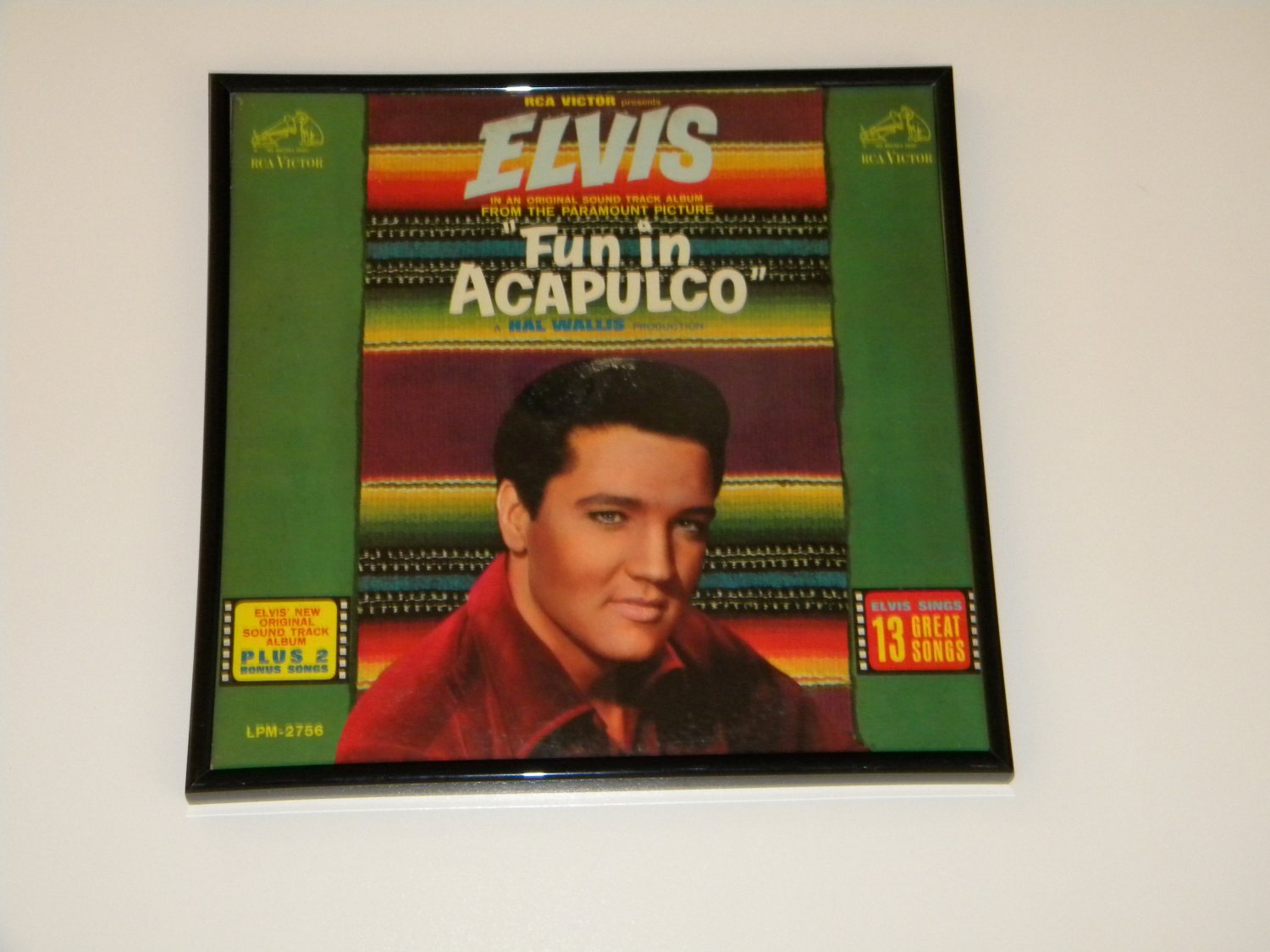 Elvis Presley Fun In Acapulco Framed Vintage Record Album Cover 0233