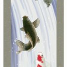 Hanging scrolls,  Rising waterfall carp couple (small) #p5001